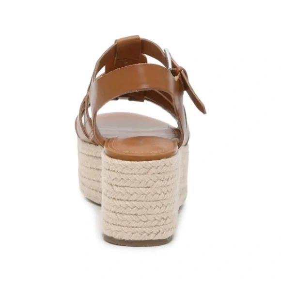 Woman's Sandals Marc‎ Fisher Joven Espadrille Wedge Sandal Size 10 Brown New - Picture 4 of 16